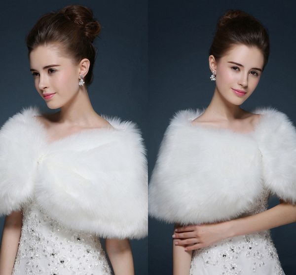 

лучшие продажи искусственного меха свадебные обертывания свободный стиль свадебные куртки запас теплый шаль болеро свадебные аксессуары 2018, White