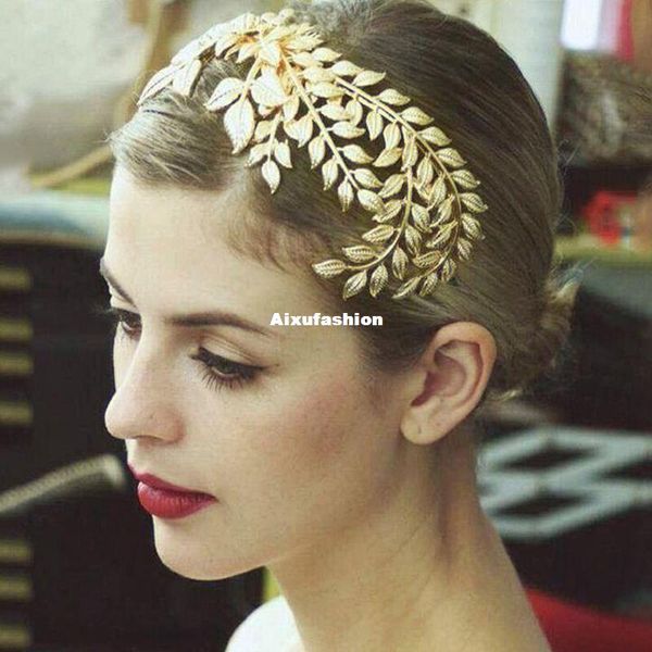 

2017 gold leaves vintage bridal tiara handmade wedding headpiece hair accessories women tiaras and crowns gifts hair jewelry comb headband, Slivery;golden
