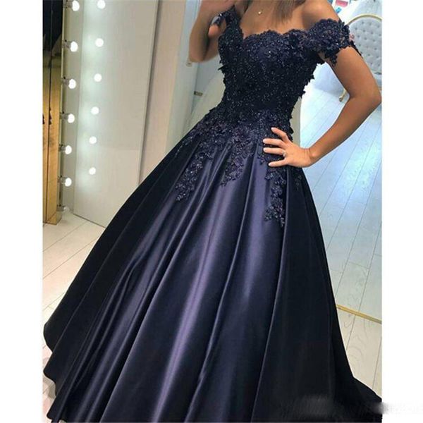 

2018 fashion women dresses evening wear vestidos de noite para a festa off the shoulders ball gown satin prom dresses formal party gowns, Black;red