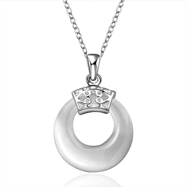 

wholesale- silver pendants circle round zircon opal perfume women 100% hand madeball smtn678