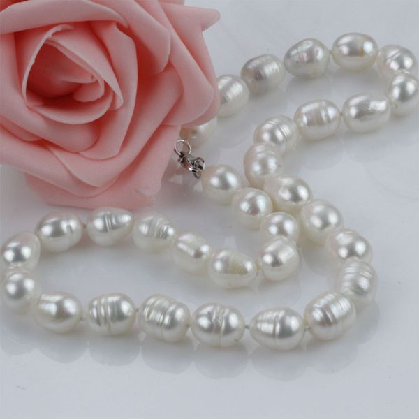 

stunning 13-14mm south sea baroque white pearl necklace necklace, Silver