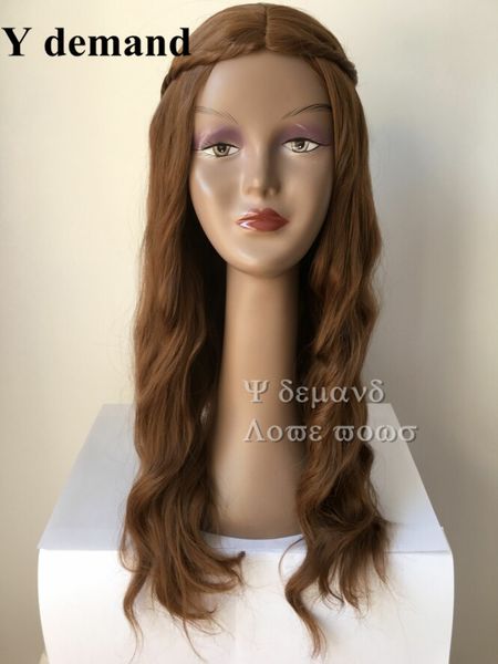 Grosshandel Film Game Of Thrones Schauspielerin Margaery Tyrell Haar Lange Gewellte Braune Perucke Mit Braid Cosplay Anime Perucken Beliebt Von