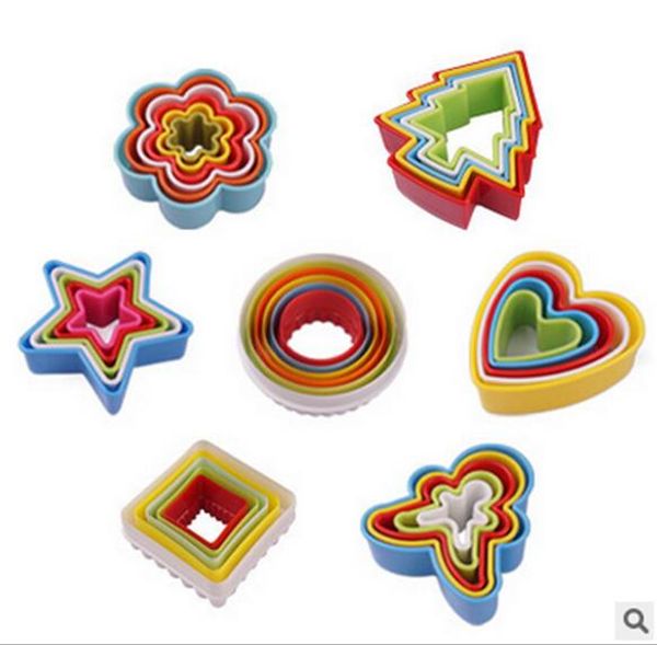 

new cookies cutter set slicer frame cake diy mold heart shape decor edge cutter party plastic cookies maker kitchen accessories