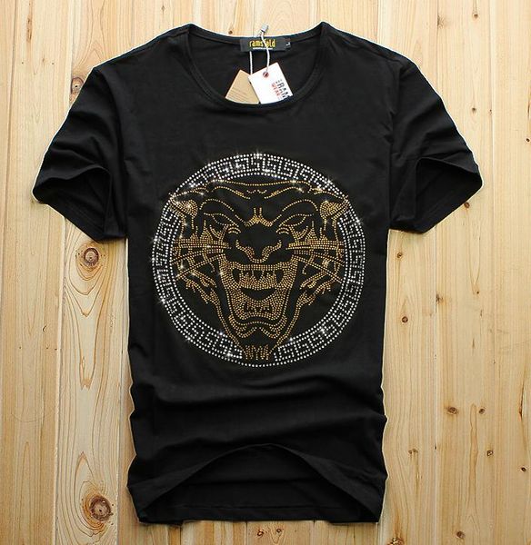 

Оптовая мужчины роскошные алмазный дизайн футболки мода футболки мужчины смешны