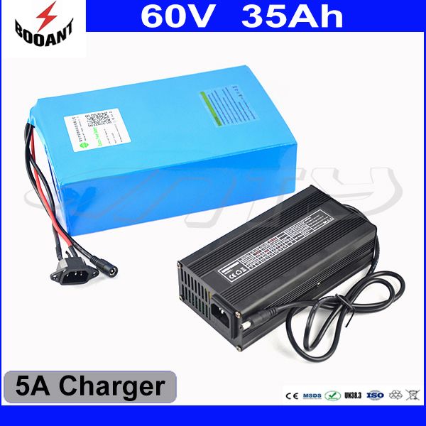 

Big capacity 35ah electric bicycle battery 60v 2400w with 5a charger rechargeable battery 60v built in 50a bm hipping