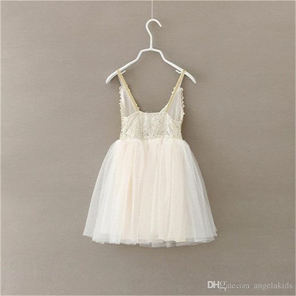 

girls dress kids clothes baby tulle lace condole belt sequins princess dresses childrens tutu singlet party spring summer clothing, Red;yellow