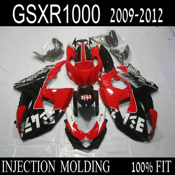 Einspritzung mototeile verkleidungen für Suzuki GSXR1000 09 10 11 12 rot schwarz verkleidung kit gsxr 1000 2009-2012 IT35