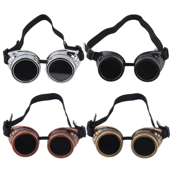 

wholesale-new arrivals 2016 fashion stylish cyber goggles steampunk glasses vintage retro welding punk gothic victorian eye protection, White;black