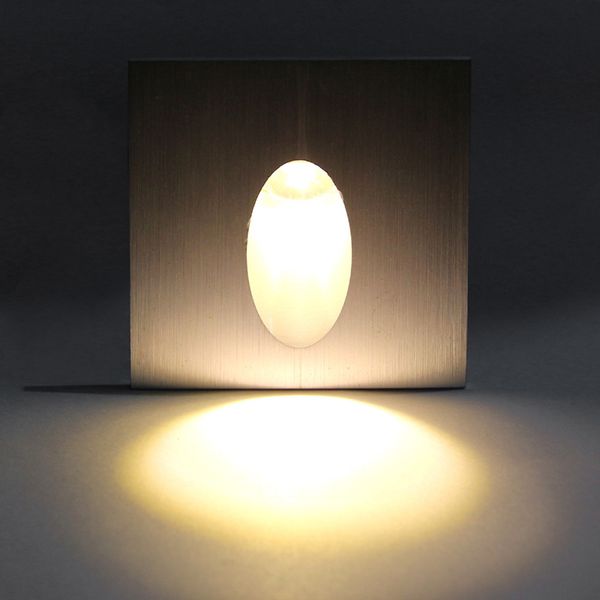 

1x3w led footlight square wall lamps for stairs step/foyer, recessed wall corner lights,with ing
