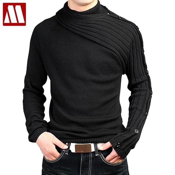 

wholesale- men's personality asymmetric sleeve fashion sweater knitwear male sweaters for 2015 bussiness man inside coats spring d344, White;black