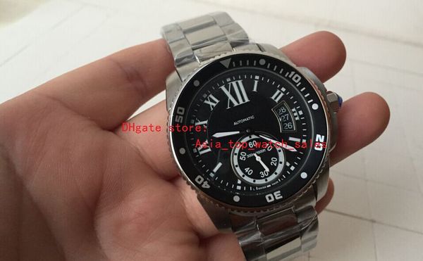 Venda direta da fábrica Novo estilo de luxo top marca relógios de pulso W7100007 Cronógrafo relógio de 42mm de Aço Inoxidável dos homens Assista Relógios
