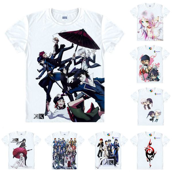

anime shirt k, k project t-shirts multi-style short sleeve the red king mikoto suoh cosplay motivs hentai shirts, White;black