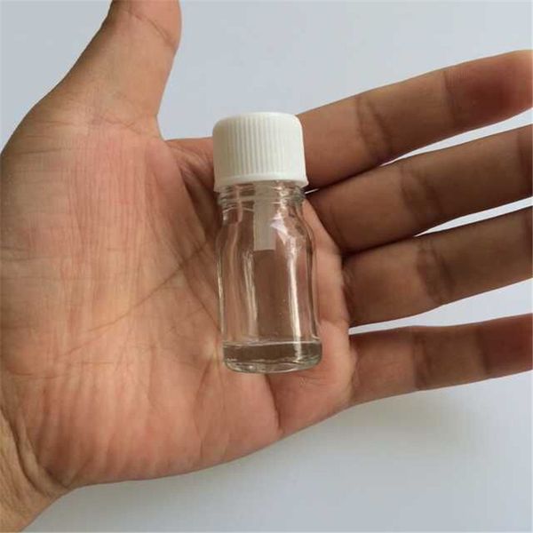 

wholesale- wholesale 5ml mini transparent glass bottles with leakproof ser clear liquid bottles 24pcs/lot