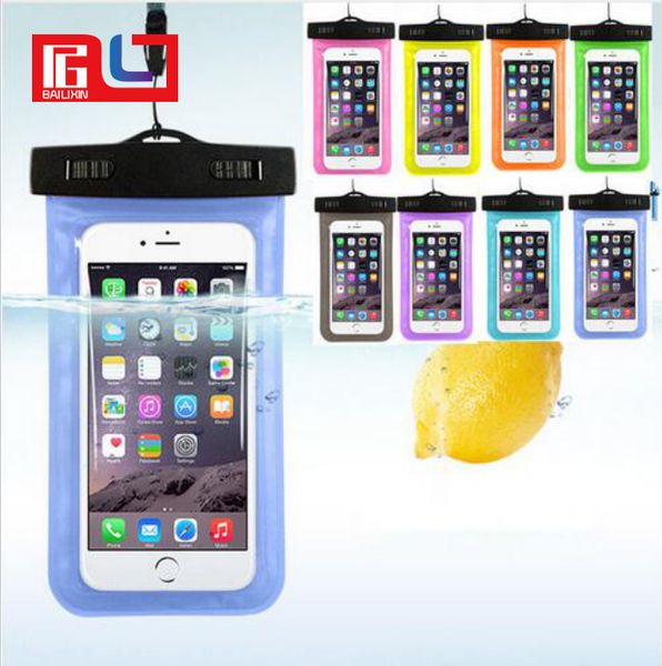 

Waterproof Bag Outdoor PVC Plastic Dry Case Sport Cellphone Protection Universal Cell Phone Case For Smart Phone 4.7 Inch/5.5Inch