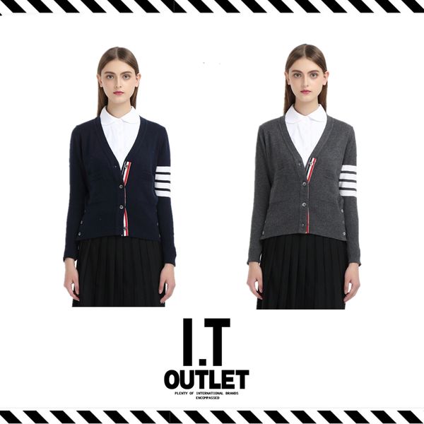 

wholesale- version 16 fall winter brand clothing tb four stripes wool sweater cashmere cardigan fashion coat pattern lovers knitwear, White;black