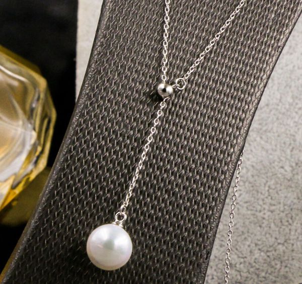 

wholesale-100% 925 sterling silver necklaces & pendants ball & dot r necklace for women christmas gift ing