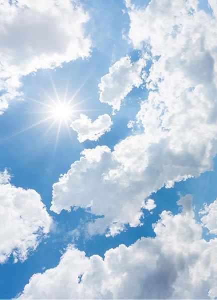 3d Ceiling Custom 3d Blue Sky And White Clouds Radiant Sky