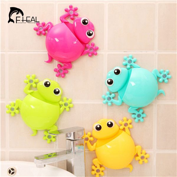

wholesale- fheal creative cartoon sucker gecko toothbrush wall suction bathroom sets toothbrush holder