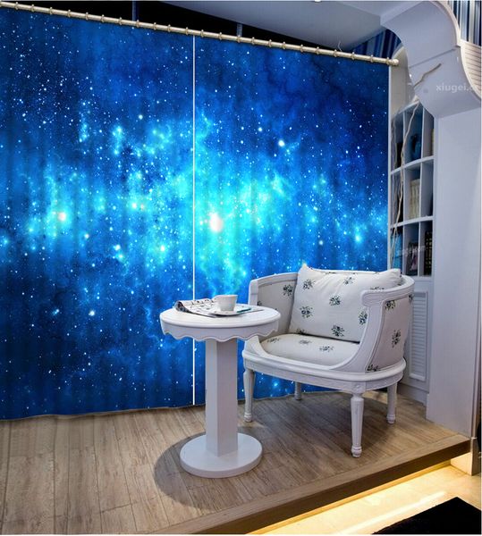 

classic 3d european style dark blue custom curtain fashion decor home decoration for bedroom