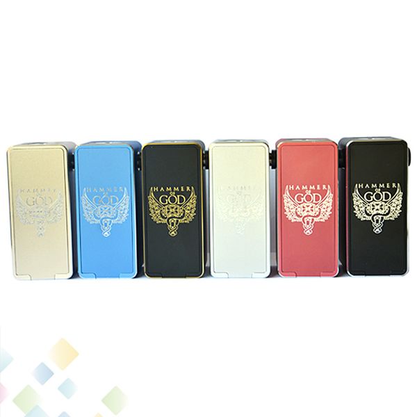 

Newest Hammer of God 2.0 Box Mod Square Aluminum Body fit 18650 Battery 510 RDA Hammer of God 2 Mod DHL Free