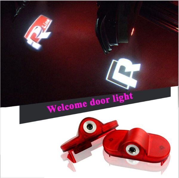 

2x car led door logo welcome lamp auto laser logo projector light for volkswagen vw golf 4 beetle touran caddy bora mk4 r line