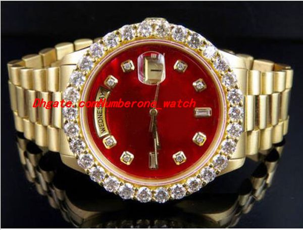 

Высокое качество роскошные наручные часы 18k мужские желтое золото 36 мм Красный ци