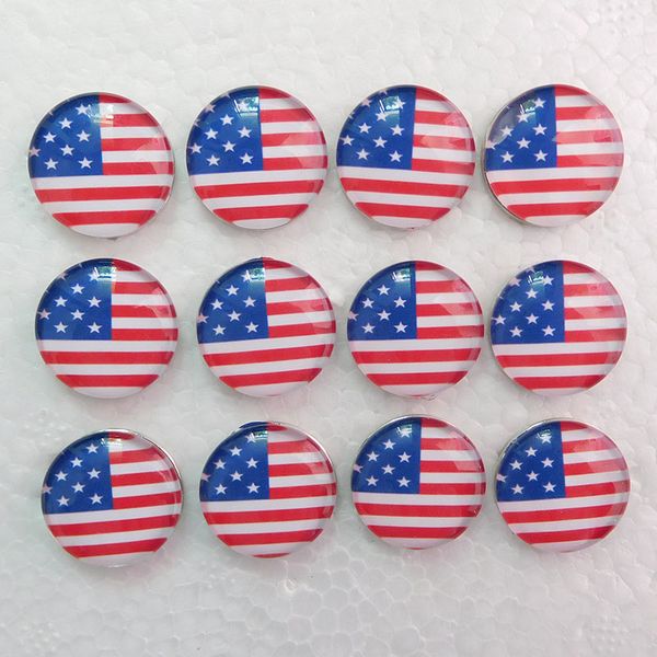 

США флаг Нуса куски стекла имбирь щелкает ювелирные изделия оснастки кнопки осна