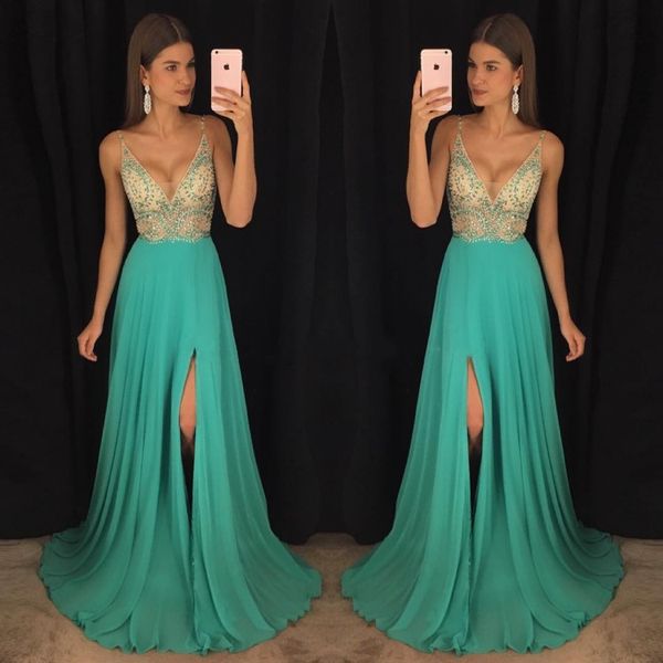 

2021 long prom party dresses african dresses emerald green prom dress, Black