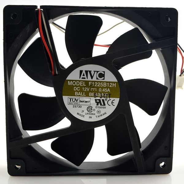 

original avc f1225b12h 0.45a 12cm 12025 120*120*25mm dual ball chassis axial cooling fan