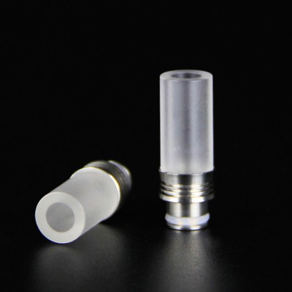 

Newest Frosted Glass Drip Tips Pyrex Glass SS Mouthpieces Drip Tips for 510 thread RDA RBA Atomizer DHL Free