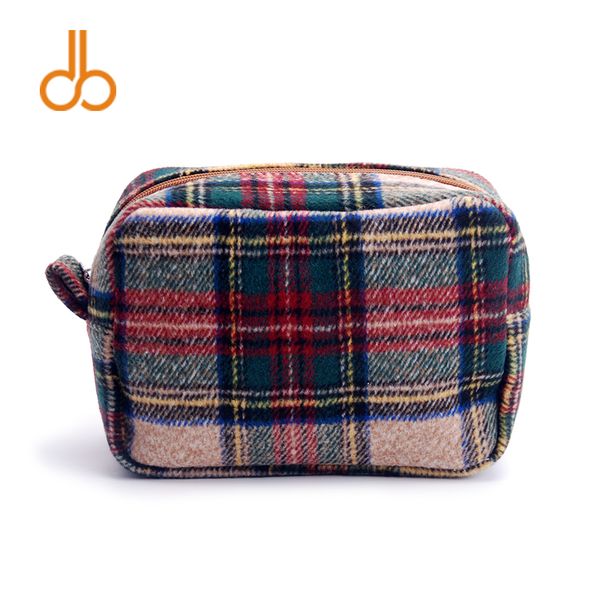 

plaid makeup bag wholesale blanks houndstooth toiletry bag herringbone cosmetic bag wedding gift case domil106676