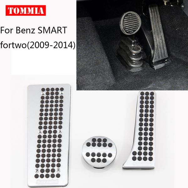 

for benz smart fortwo 2009-2014 pedal cover fuel gas brake foot rest housing no drilling car-styling