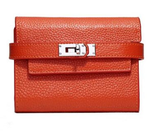 

2017 new Wallet Women Luxury Genuine leather Ladies Purse Short For Girls Small Card Holder Money Wallets Designer Lock Wallets Female