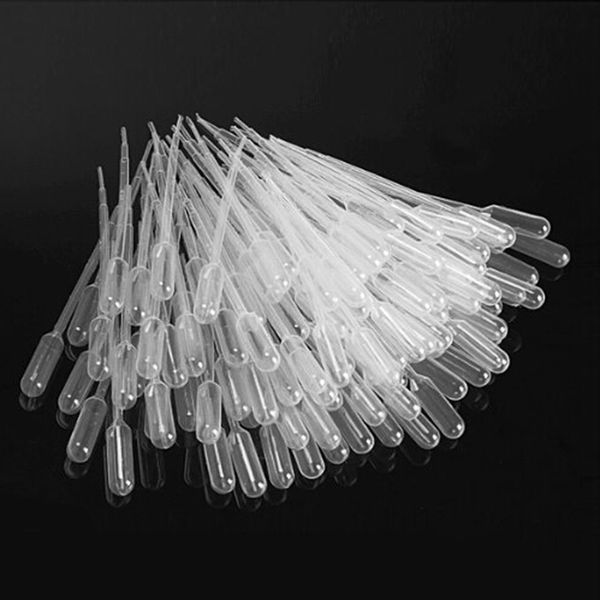 Conta-gotas líquidas plásticas brancas claras pasteur pipetas de transferência graduadas descartáveis para laboratório escolar 1ml 2ml 3ml 5ml