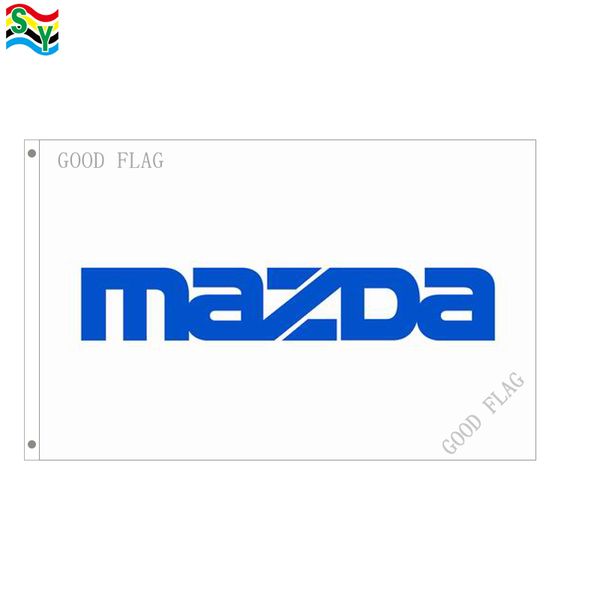 

goodflag mazda white flags artwork flags banner 3x5 ft 90*150cm polyster outdoor flag
