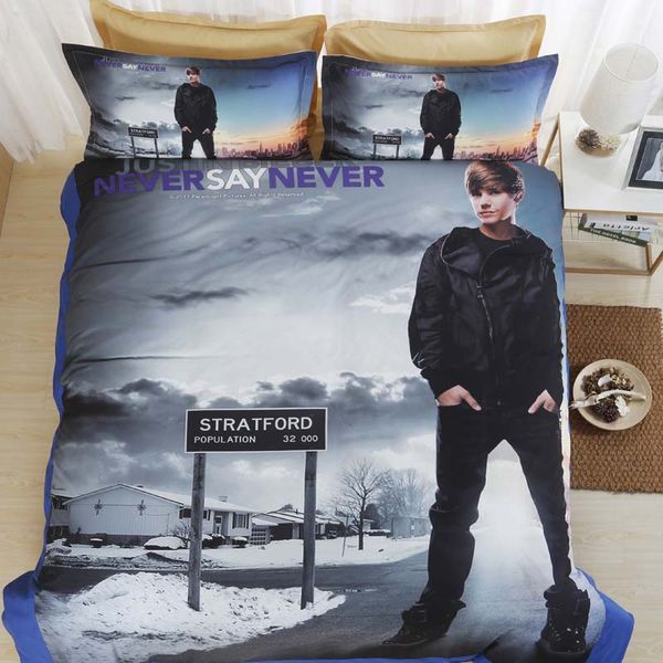 100 Cotton 5d Creative Bedding Set New Pattern For Justin Bieber