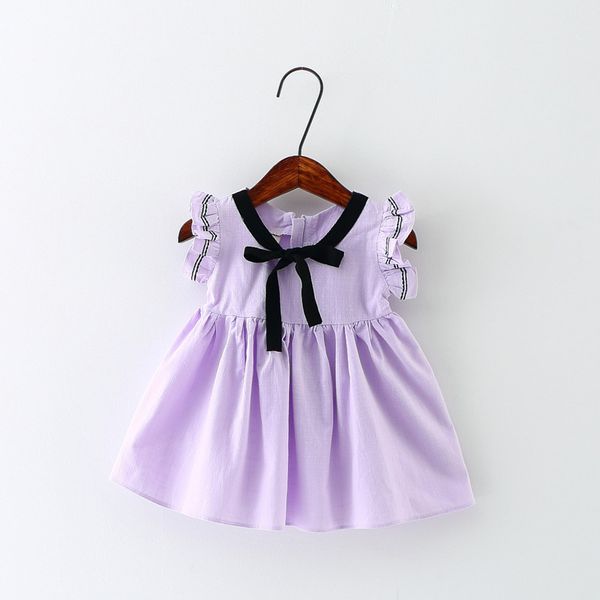 

New Summer Dresses Cute Baby Girls Dress With Tie Cotton Dress For Girls TuTu Princess Dress Babies Clothing
