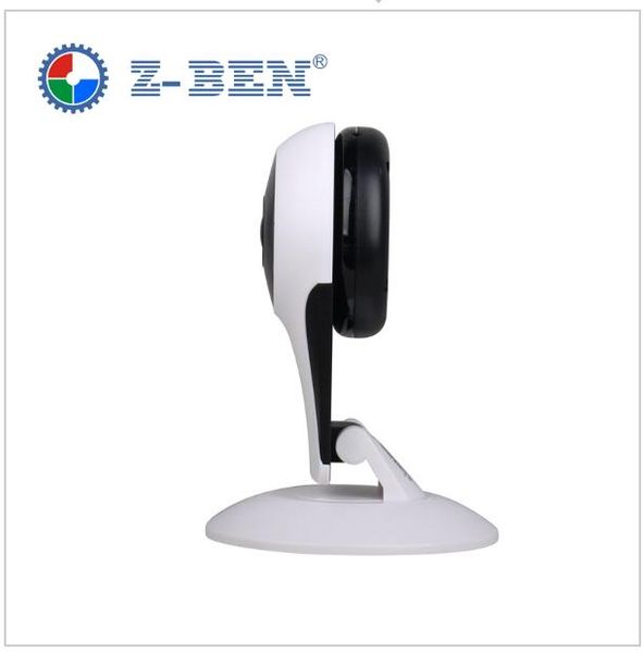 

100% original z-ben mini wifi ip camera 720p hd smart p2p baby monitor cctv security camera 180 degree panoramic fisheye lens two way audio