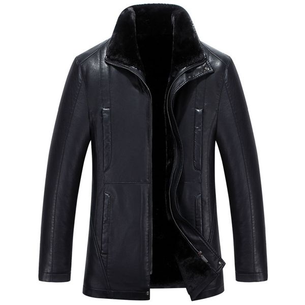 

mens faux fur jackets winter warm coats thick overcoat snow outwear china clothing factories larger size 4xl 5xl brown hot, Black