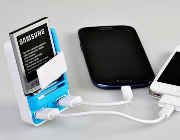 

3 в 1 Универсальный 2-портовый USB Аккумулятор док зарядное устройство с США подключ