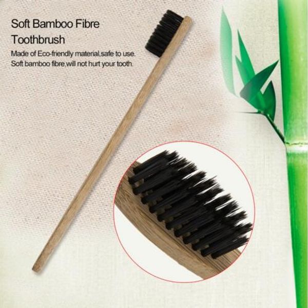 Personalizado Bambu Toothbrushes Língua Denter Denture Dentes Dentes Viagem Escova de Dente Feita em China 200 Pçs RRA184