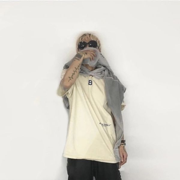 

Холодная стена * ACW футболка тройник двойной боковой износ всплывал грудь печатны