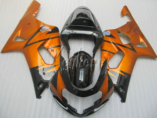

new motorcycle fairing kit for suzuki gsxr600 01 02 03 burnt orange black bodywork fairings set gsxr750 2001 2002 2003 iy18