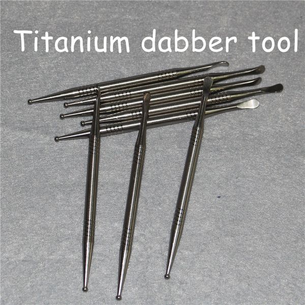 Titanium Dabber Gr2 Ti Nail Dabbing Tool Короткие Титана Dab Для Стекла Бонги Стеклянная Труба Воск Сухой Травяной Испаритель Pen Ti Dabber