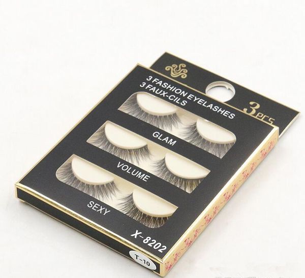 

false eyelashes handmade natural long false eyelashes soft fake eye lash 3d false eyelashes extensions 3pairs/set