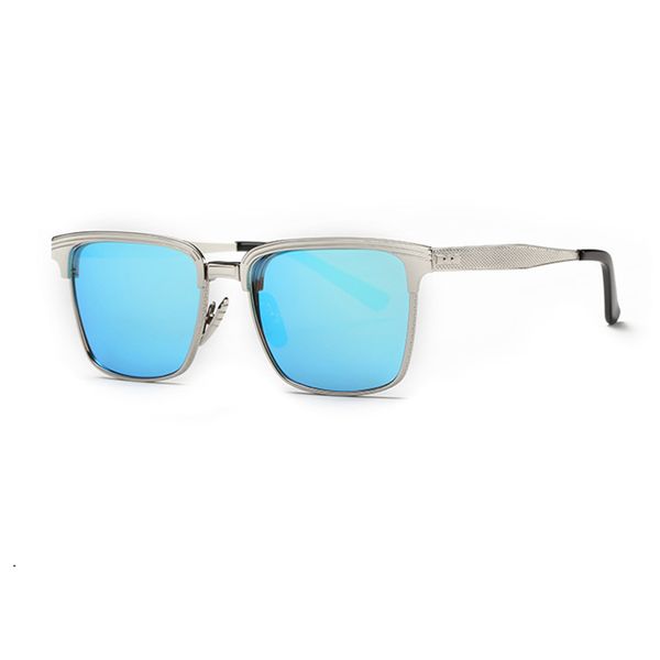 

wholesale- rectangle oculos brand designer women luxury sport outdoor sunglasses men metal frame flat sun glasses vintage mirror uv400, White;black