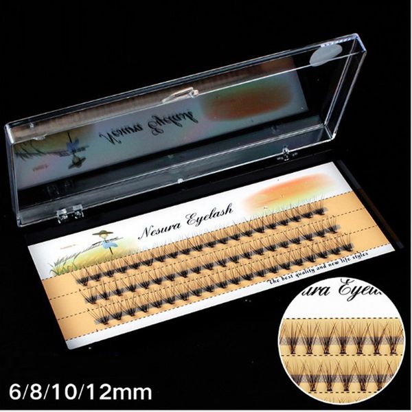 

new false eyelashes 0.07 6-14mm individual eyelash extension knot black soft women false eye lashes