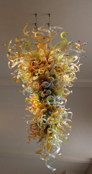 

style blown glass chandelier foyer livingroom art decor 100% hand blown borosilicate glass modern crystal chandelier