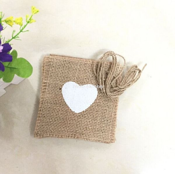 Acheter Jute Amour Coeur Coupe Tapis Napperon Dessous De Verre De