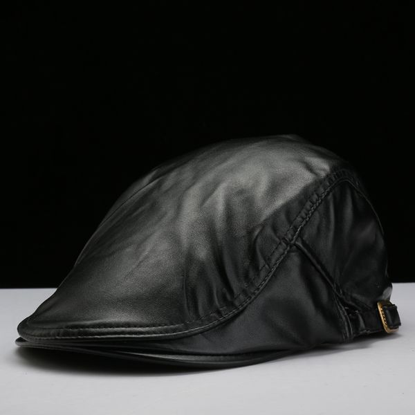 

wholesale-2016 style male flat cap leisure men weman newsboy hat chapeau gentleman retro beret autumn bone classic leather classic, Blue;gray